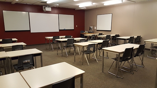 A general classroom at the Victoria Avenue East Campus in Brandon, MB. 