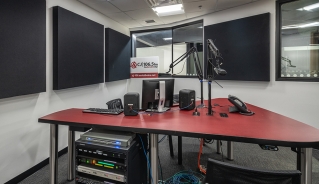 CJ106 college radio station studio