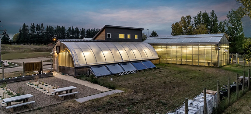 The Sustainale Greenhouse located at the North Hill Campus.