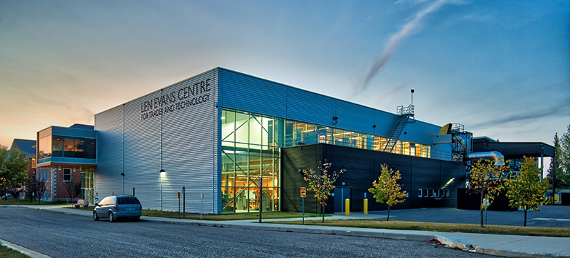 Len Evans Centre for Trades and Technology at twighlight.
