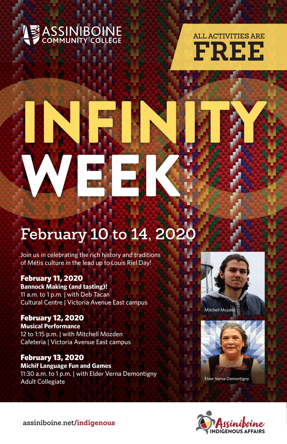 Infinity Week Poster. Text on poster as detailed below.