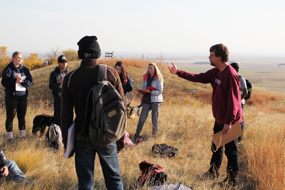 James Hood outdoor lecture.