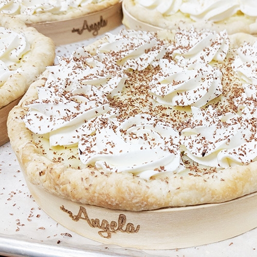 A pie made by Chez Angela Bakery and Cafe