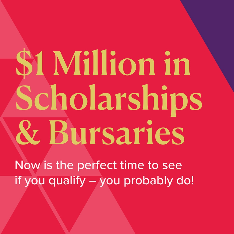 $1 million in scholarships and bursaries.
