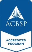 ACBSP Accredited Program logo in blue.