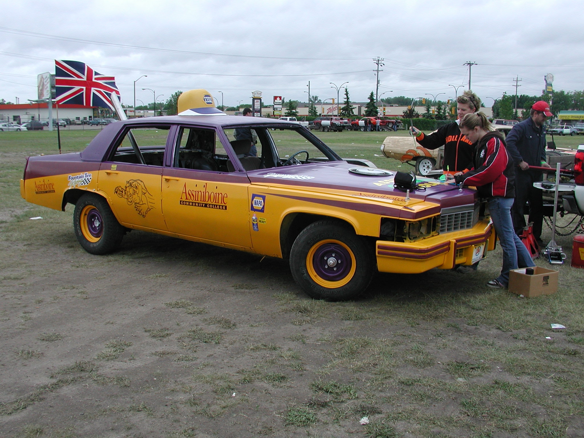 Assiniboine's 1975 Cadillac from the 2005 car demolition derby in Boissevain.
