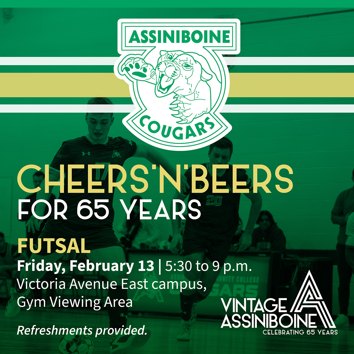 Cheers N Beers for 65 years - Futsal, February 13, 2026.