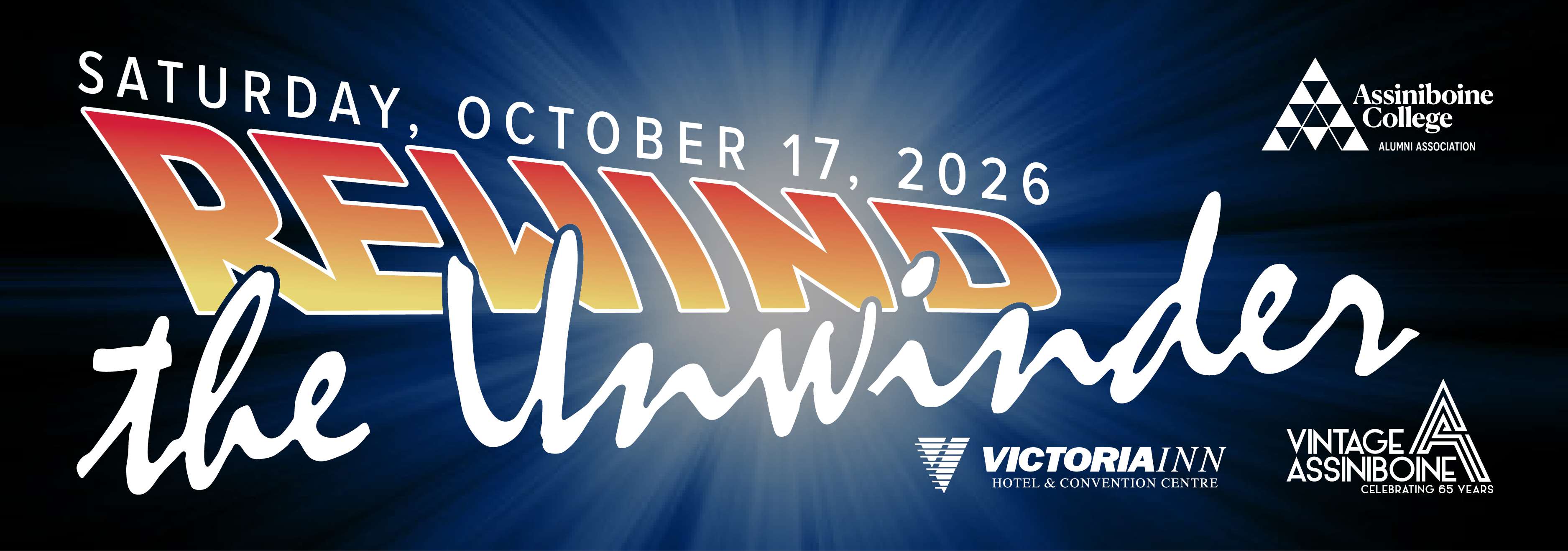 Rewind the Unwinder - text over a graphic of a blue burst of light.