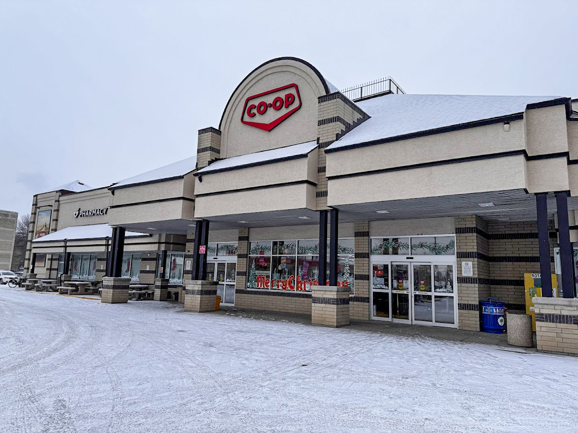 Front entrance of the Co-op store in Brandon.