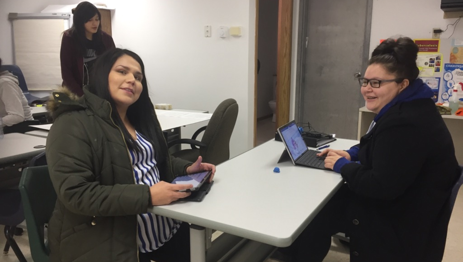 students in the Sandy Bay First Nation offering of the program.