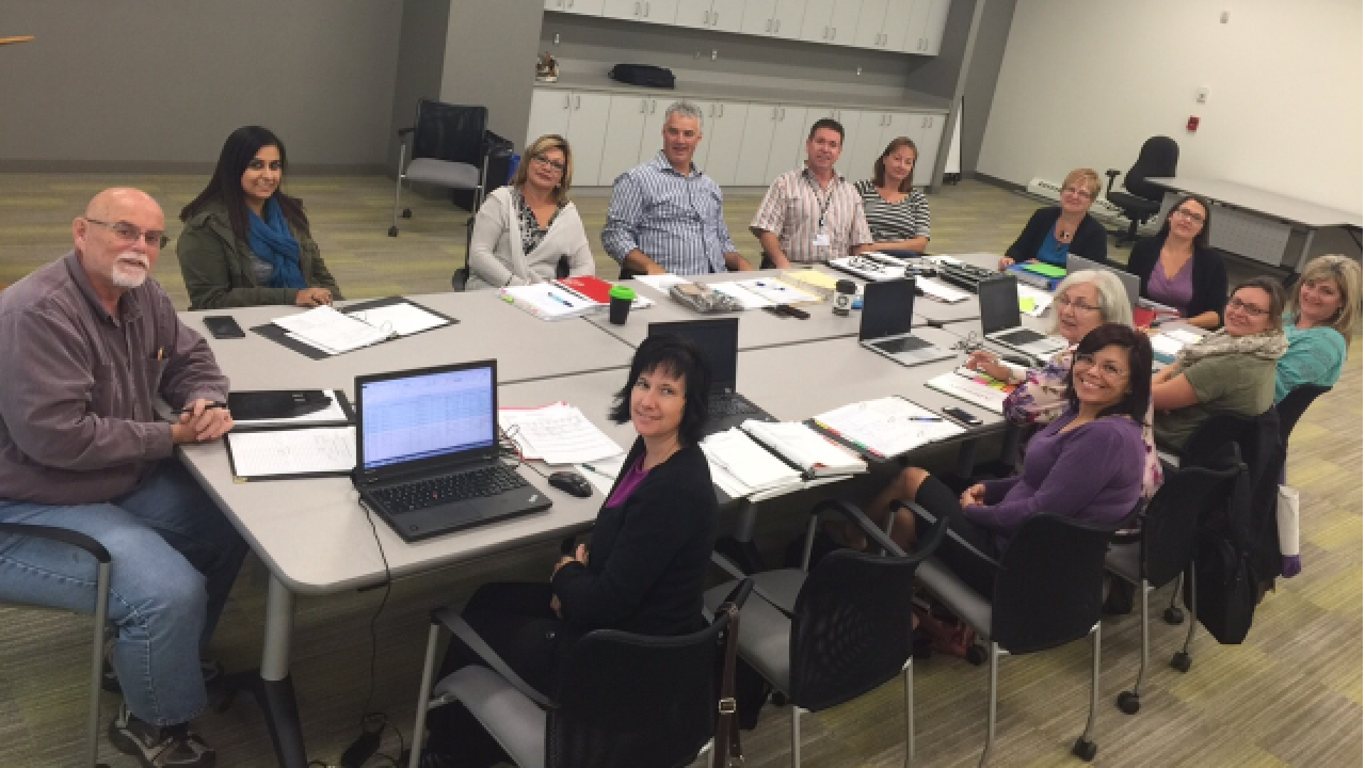 HUB Table members gather for a meeting