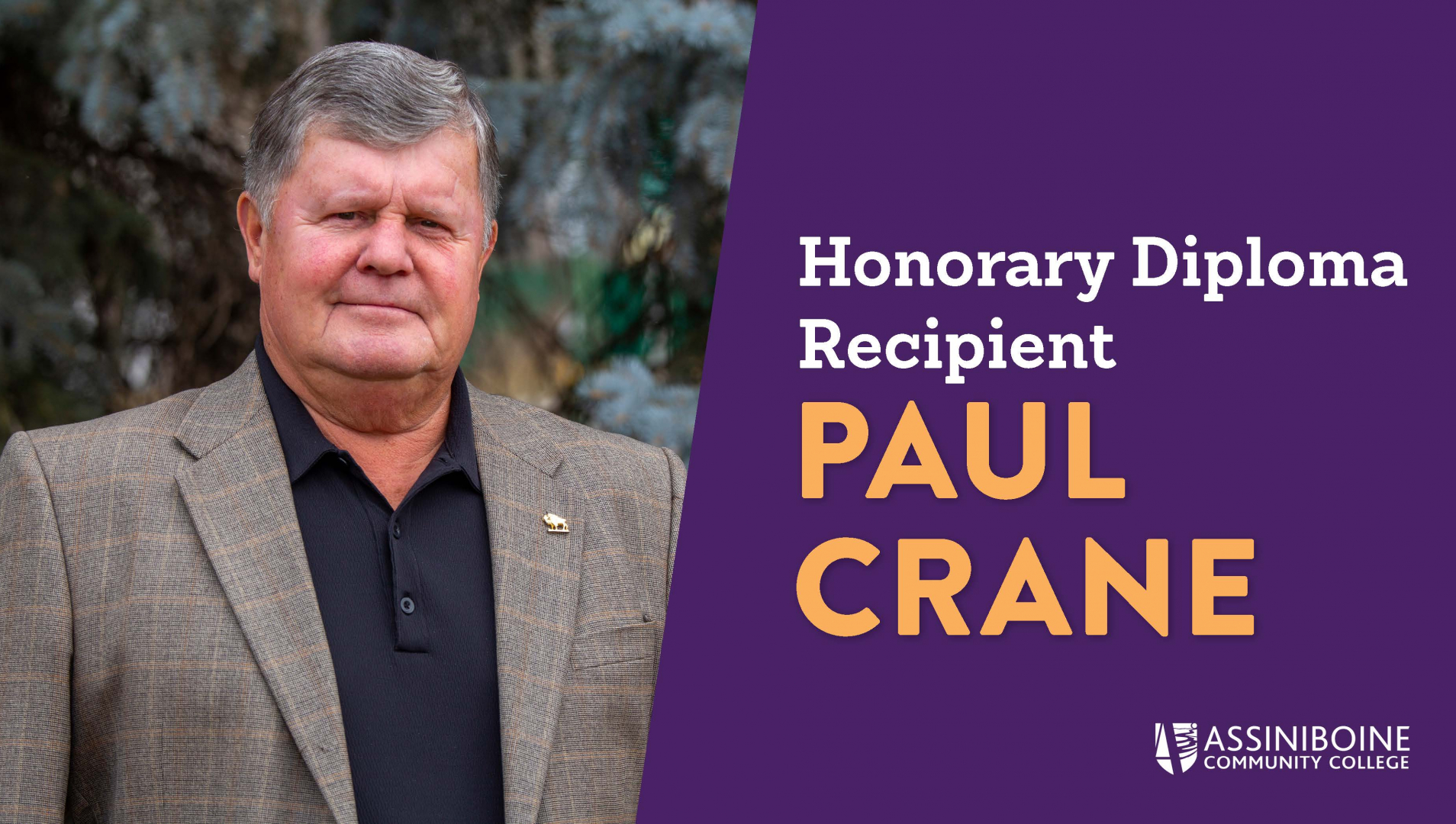 Paul Crane, Honorary Diploma Recipient