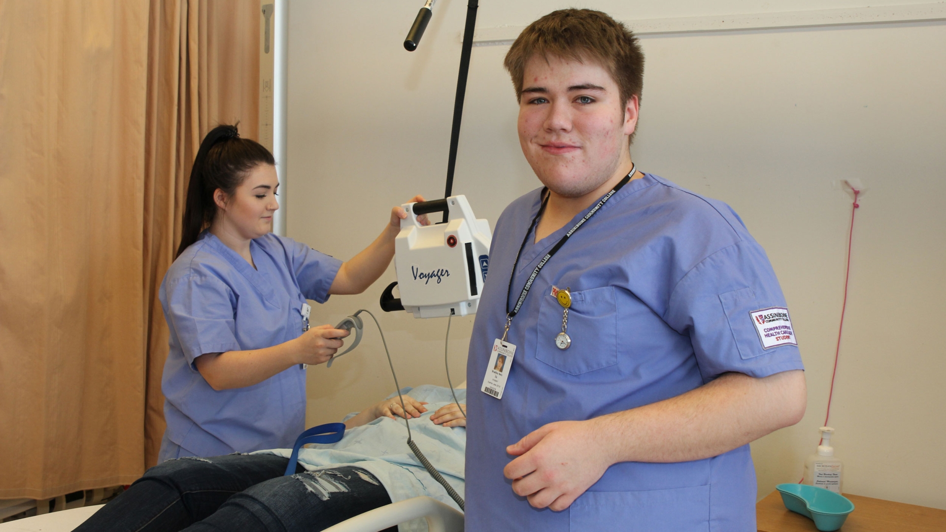 CHCA Student Bradley Nels actively learns how to become CHCA at Assiniboine