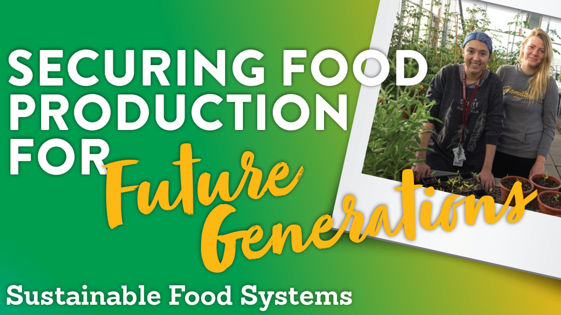 Program Spotlight Sustainable Food Systems