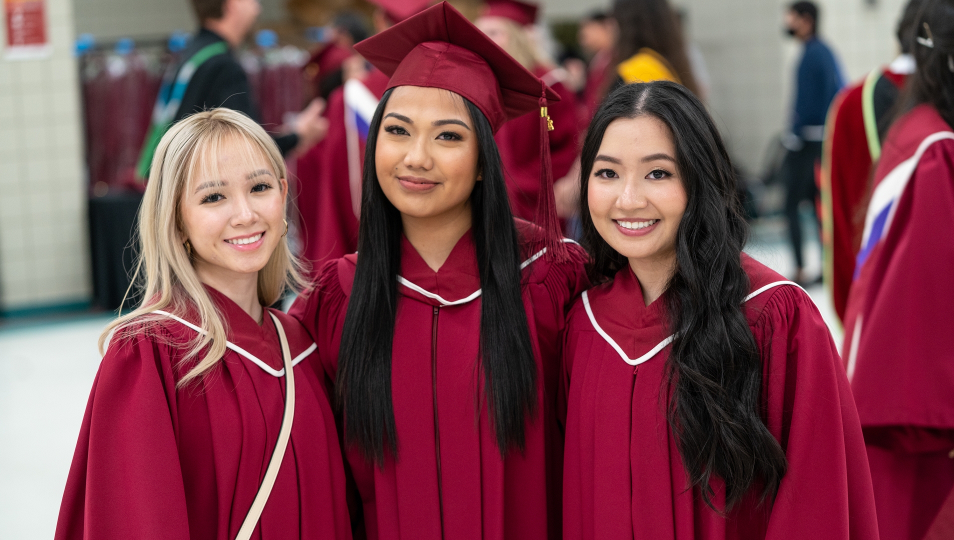 Group of three graduates