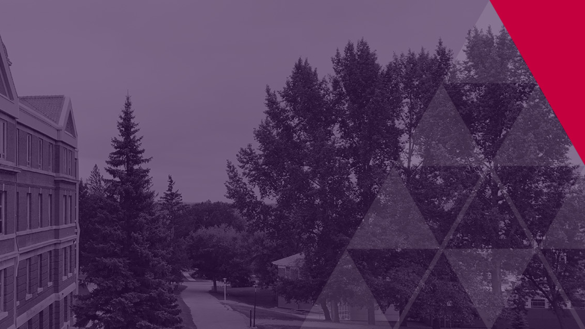 Generic banner with one of the buildings at the North Hill campus.