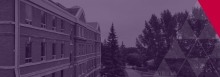 Generic banner with one of the buildings at the North Hill campus.