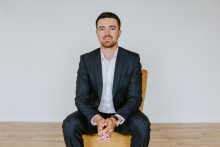 Jake Cullen seated portrait.