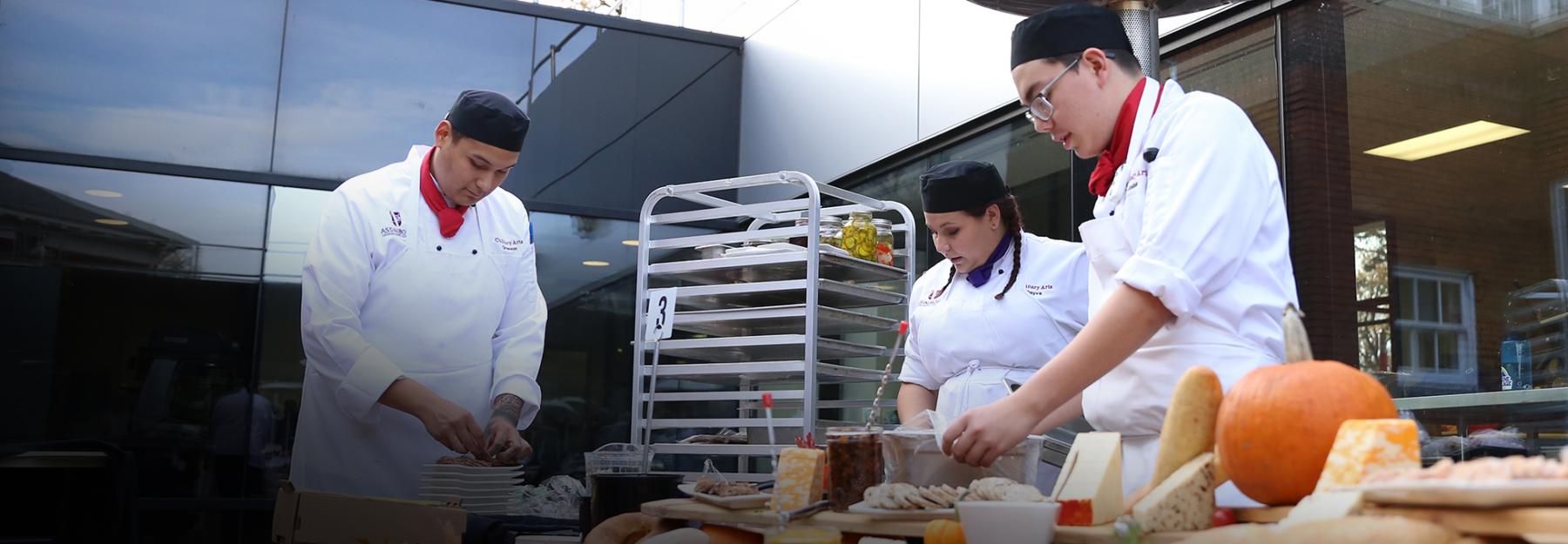 Culinary Arts students prepare Harvest on the Hill feast