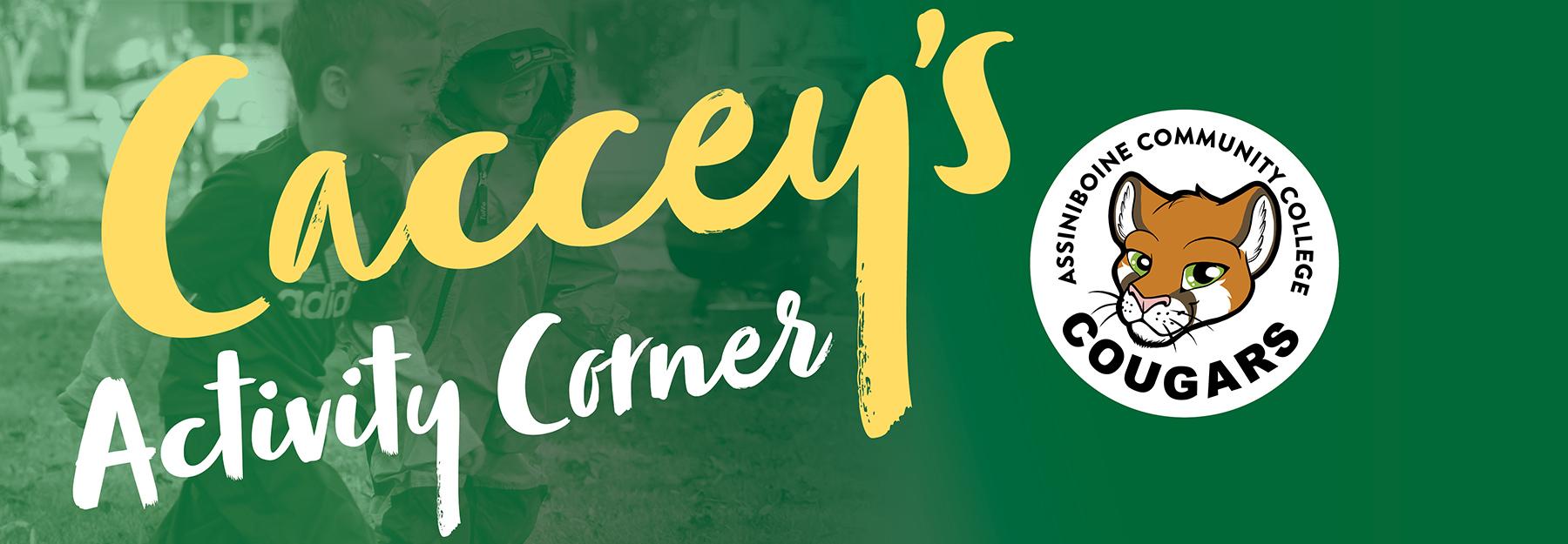 Caccey's Activity Corner banner.