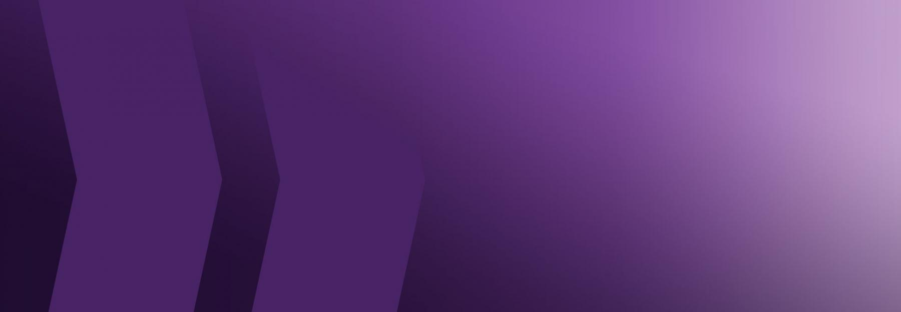 Purple gradient banner with two arrows